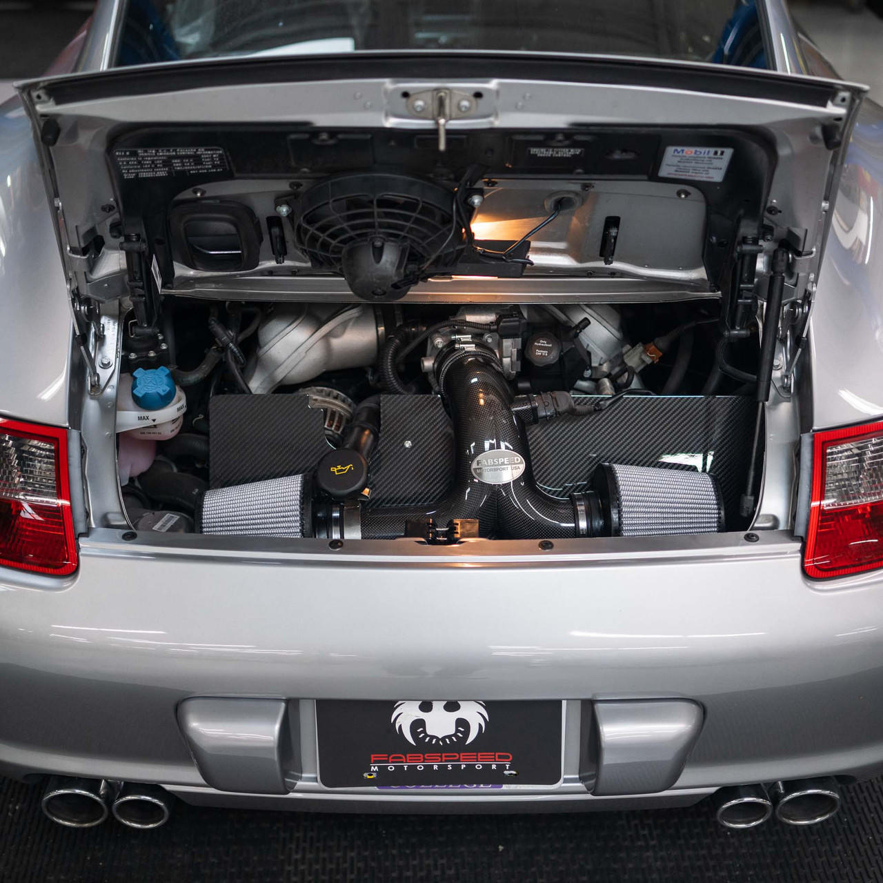 Installed on Car - Fabspeed Motorsport  Porsche 997 Carrera Carbon Fiber Competition Air Intake System 2005-2008