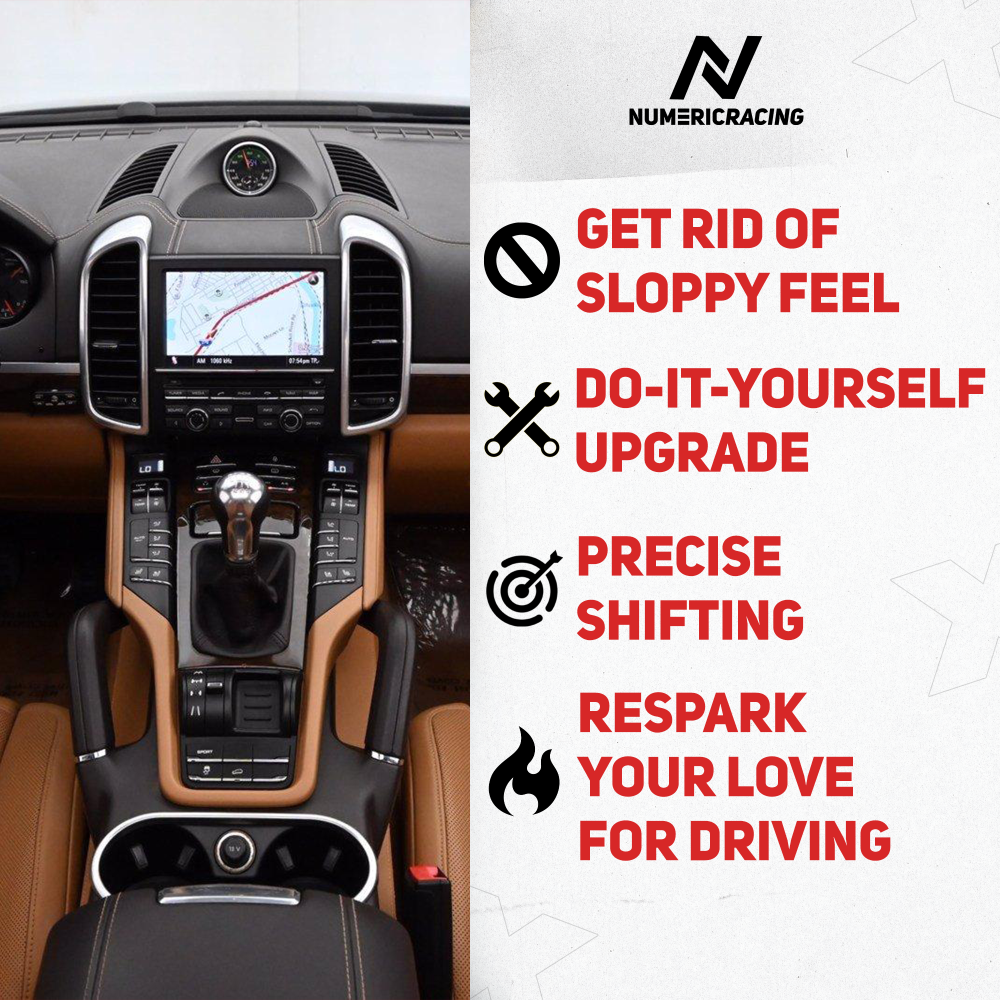 Cayenne 955/957/957 GTS/ Adjustable Short Throw Shifter