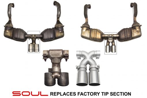 Porsche 987.1 Boxster / Cayman Bolt-On X-Pipe With Tips