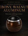 Ebony Walnut Aluminum - Heritage Wooden Shift Knob