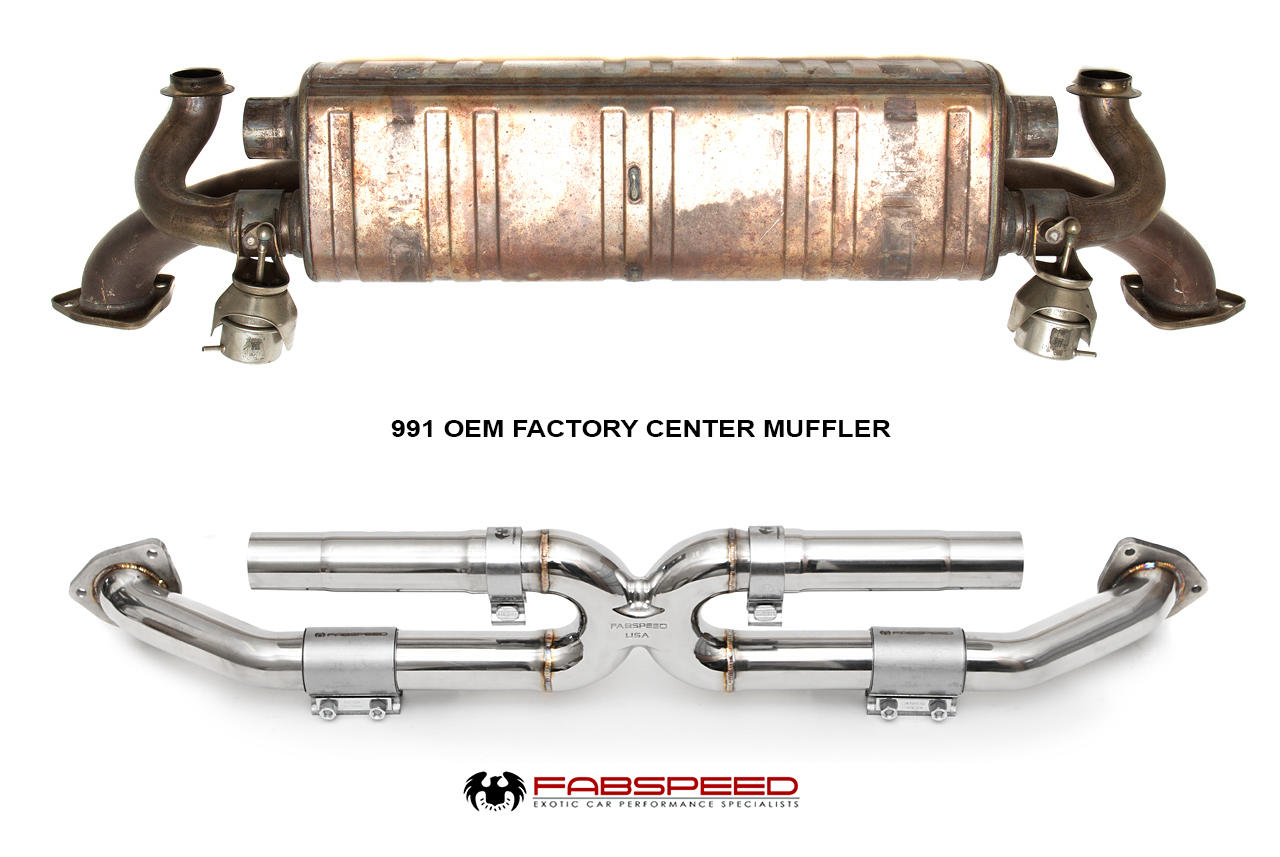 Fabspeed Motorsport Fabspeed Porsche 991 Carrera Center Muffler Bypass X-Pipe 2012-2016