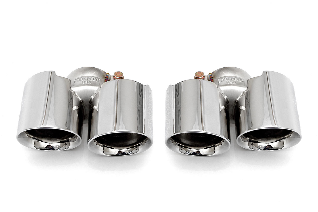 Fabspeed Motorsport Chrome Porsche 997 Carrera Deluxe Quad-Style Tips 2005-2008